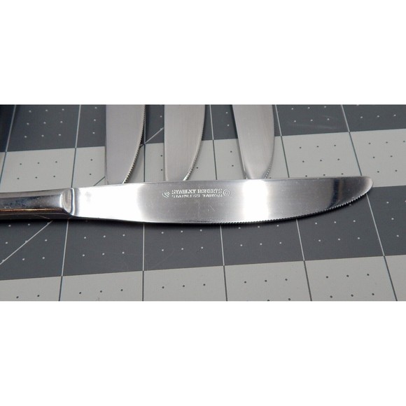 Stanley Roberts Rose Royale Stainless Steel Knives Forks Taiwan Lot of 6 - Picture 8 of 9